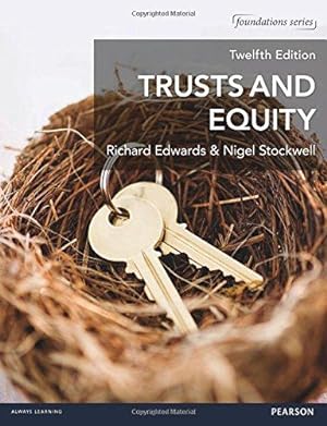 Imagen del vendedor de Trusts and Equity (Foundation Studies in Law Series) a la venta por WeBuyBooks