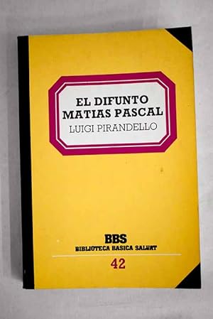 Immagine del venditore per El difunto Matas Pascal venduto da Alcan Libros