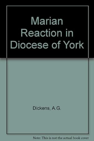 Immagine del venditore per Marian Reaction in Diocese of York: Pt. 1 venduto da WeBuyBooks