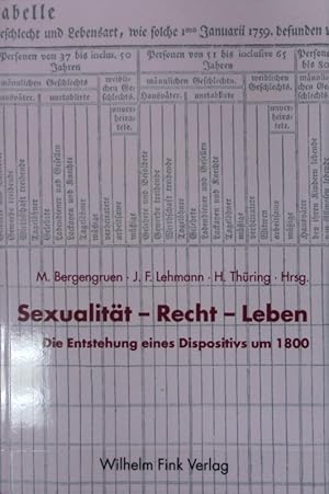 Seller image for Sexualitt, Recht, Leben. Die Entstehung eines Dispositivs um 1800. for sale by Antiquariat Bookfarm