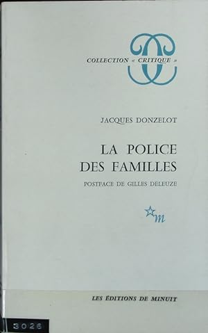 Seller image for La police des familles. for sale by Antiquariat Bookfarm