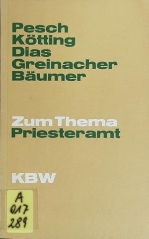 Seller image for Zum Thema Priesteramt. for sale by Antiquariat Bookfarm