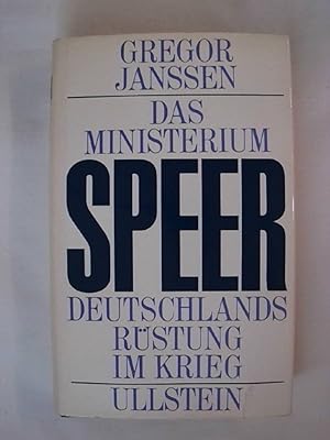 Bild des Verkufers fr Das Ministerium Speer. Deutschlands Rstung im Krieg. 2. Auflage. zum Verkauf von Buchmerlin