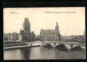 Ansichtskarte Berlin, Märkisches Museum und Waisenbrücke