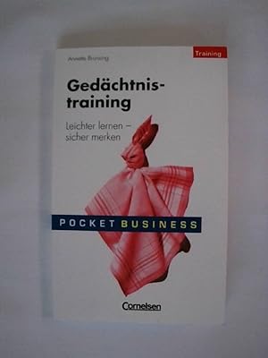 Bild des Verkufers fr Pocket Business - Training / Gedchtnistraining: Leichter lernen - sicher merken. zum Verkauf von Buchmerlin