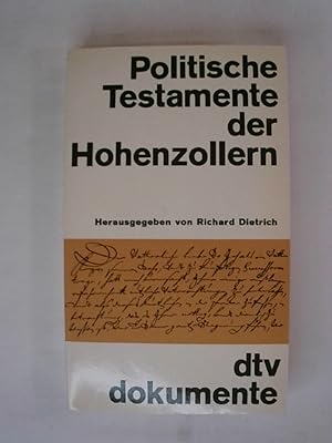 Bild des Verkufers fr Politische Testamente der Hohenzollern. zum Verkauf von Buchmerlin