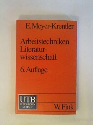 Bild des Verkufers fr Arbeitstechniken Literaturwissenschaft. zum Verkauf von Buchmerlin