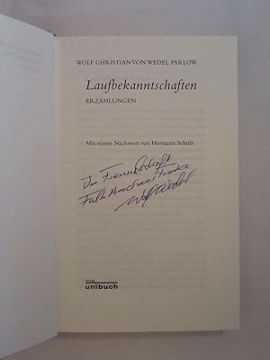 Seller image for Laufbekanntschaften: Erzhlungen. for sale by Buchmerlin