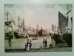 Hamburg, Anno 1840, Der Hafen und das Alte Blockhaus, Künstler AK, ungelaufen