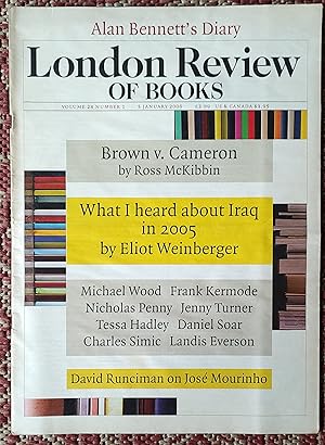 Bild des Verkufers fr London Review Of Books 5 January 2006 zum Verkauf von Shore Books