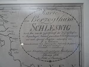 Karte vom Herzogthum Schleswig, nach den, von der Gesellschaft der Wissenschaften in Kopenhagen, ...
