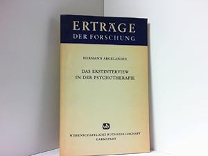 Image du vendeur pour Das Erstinterview in der Psychotherapie. Ertrge der Forschung. Band 2. mis en vente par Antiquariat Ehbrecht - Preis inkl. MwSt.