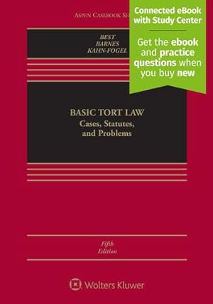 Immagine del venditore per Basic Tort Law: Cases, Statutes, and Problems (Aspen Casebook) by Arthur Best, David W. Barnes, Nicholas Kahn-fogel [Hardcover ] venduto da booksXpress