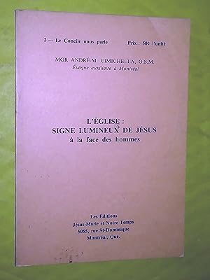 Seller image for L'glise: signe lumineux de Jsus  la face des hommes for sale by Livresse