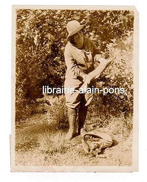 Beautiful day of trout fishing of ? Mrs C. L. Hallett in Yosemite National Park near Bridal Veil ...