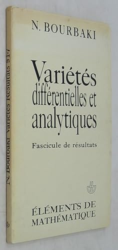 Bild des Verkufers fr Varietes Differentielles et Analytiques: Fascicule de Resultats (Elements de Mathematique XXXIII) zum Verkauf von Powell's Bookstores Chicago, ABAA