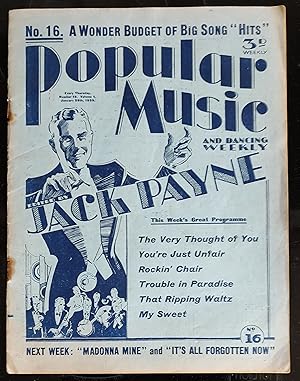 Seller image for Popular Music and Dancing Weekly March 16th 1935 for sale by Shore Books