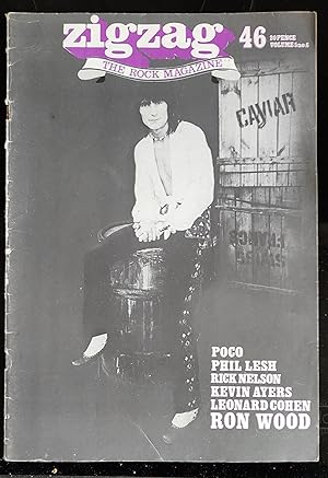 Bild des Verkufers fr Zigzag 46 The Rock Magazine October 1974 (Ron Wood on cover) zum Verkauf von Shore Books