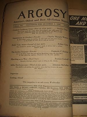Imagen del vendedor de Argosy Weekly October 5, 1940 a la venta por biblioboy