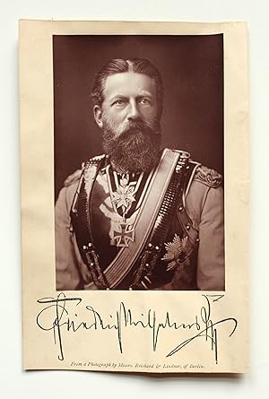 Porträtfotografie Friedrich Wilhelm Kronprinz von Preußen 1887.