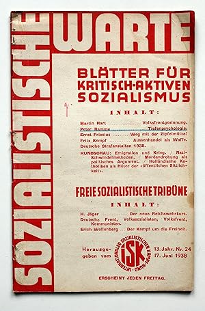 Sozialistische Warte. Blätter für kritisch-aktiven Sozialismus mit Freie sozialistische Tribüne. ...