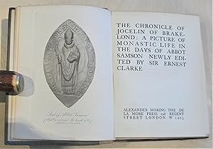 Seller image for Jocelin of Brakelond : a picture of monastic life in the days of Abbot Samson / newly edited by Sir Ernest Clarke for sale by RightWayUp Books