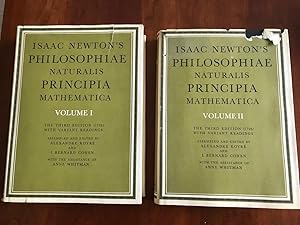 Bild des Verkufers fr Isaac Newton's Philosophiae Naturalis Principia Mathematica: Facsimile of third edition (1726) with variant readings; Vols. 1 and 2. In Latin zum Verkauf von Jim Crotts Rare Books, LLC