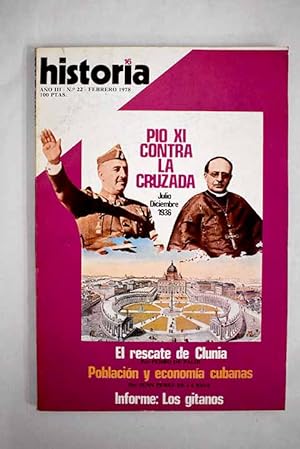 Imagen del vendedor de Historia 16, Ao 1978, n 22:: Soldados de fortuna: yo fui mercenario en el Congo; El toro ibrico; El Vaticano contra la Cruzada; El rescate de Clunia; La conjuracin de los Pazzi; Los gitanos; Poblamiento y ciclos econmicos en Cuba (1511-1818) a la venta por Alcan Libros