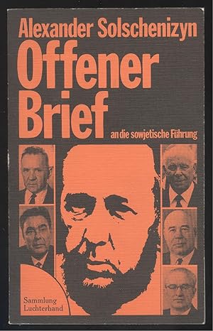 Bild des Verkufers fr Offener Brief an die sowjetische Fhrung (September 1973). Lebt nicht mit der Lge (Februar 1974). zum Verkauf von Versandantiquariat Markus Schlereth