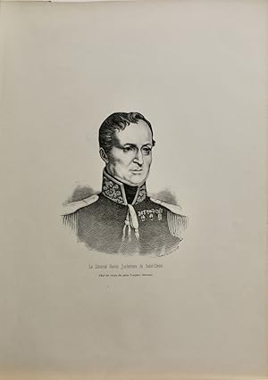 (Gravure) le Général Baron Juchereau de Saint-Denis, chef du corps de génie de l'Empire Otttoman