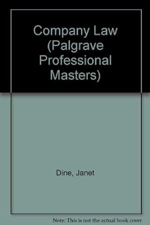 Bild des Verkufers fr Company Law (Palgrave Professional Masters) zum Verkauf von WeBuyBooks