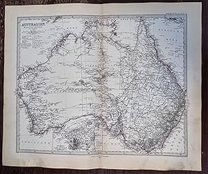 Australia Queensland New South Wales Port Jackson Sydney 1880 Petermann map