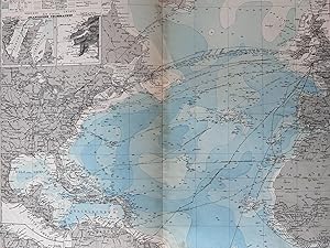 North Atlantic Shipping Lanes British Isles Canada 1880 Stieler detailed map