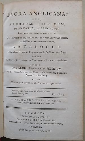 The English Flora: or, a Catalogue of Trees, Shrubs, Plants & Fruits, Natives as well as Exotics,...