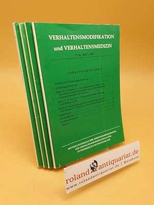 Seller image for Verhaltensmodifikation und Verhaltensmedizin ; 17. Jahrgang, Heft 1-4, 1996 ; (4 Bnde) for sale by Roland Antiquariat UG haftungsbeschrnkt