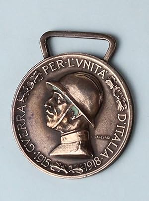 MEDAGLIA: GUERRA PER LìUNITA' D'ITALIA 1915-1918 / CONIATA NEL BRONZO NEMICO: