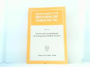 Immagine del venditore per Gesetz und Gesetzgebung im Europa der Frhen Neuzeit. venduto da Antiquariat Uwe Berg