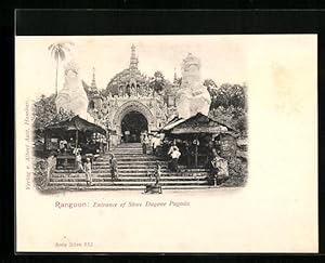 Ansichtskarte Rangoon, Entrance of Shwe Dagone Pagoda