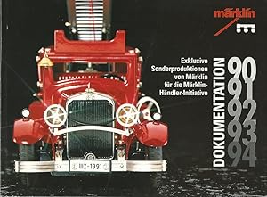 Imagen del vendedor de Exklusive Sonderproduktionen von Mrklin fr die Mrklin-Hndler-Initiative. Dokumentation 90/91/92/93/94. a la venta por Lewitz Antiquariat