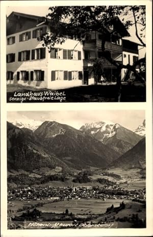 Bild des Verkufers fr Foto Ansichtskarte / Postkarte Oberstdorf im Oberallgu, Landhaus Waibel, Panorama zum Verkauf von akpool GmbH