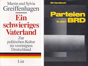 Seller image for Konvolut "Politische Kultur in Deutschland". 4 Titel. 1.) Martin und Sylvia Greiffenhagen: Ein schwieriges Vaterland, Zur politischen Kultur im vereinigten Deutschland 2.) Parteien in der BRD, Ein Handbuch, hrsg. vom Institut fr Internationale Politik und Wirtschaft der DDR 3.) Jrgen Schuster: Parlamentarismus in der BRD 4.) Arno Winkler, Uwe Rsler u. a.: Konservatismus und Staat, Zur politischen Ideologie und Herrschaftsstrategie des Konservatismus in der BRD for sale by Agrotinas VersandHandel