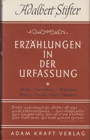 Seller image for Erzhlungen in der Urfassung Abdias - Narrenburg - Wirkungen - Brigitta - Das alte Siegel - Hagestolz for sale by Allguer Online Antiquariat