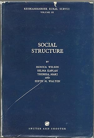 Bild des Verkufers fr Keiskammahoek Rural Survey Volume III. Social Structure zum Verkauf von Christison Rare Books, IOBA SABDA