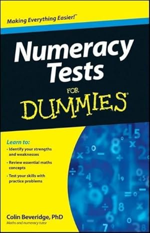 Bild des Verkufers fr Numeracy Tests For Dummies zum Verkauf von Smartbuy