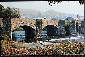 Crickhowell River Usk Vintage Postcard