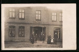 Foto-Ansichtskarte Brokstedt, Sattlerei August Kloppenburg 1911