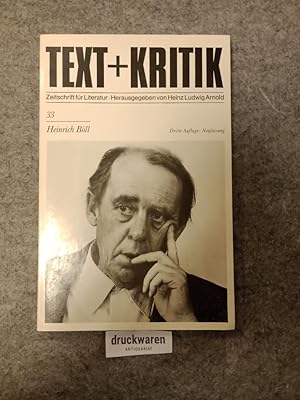 Bild des Verkufers fr Text + Kritik Heft 33: Heinrich Bll. Zeitschrift fr Literatur. zum Verkauf von Druckwaren Antiquariat