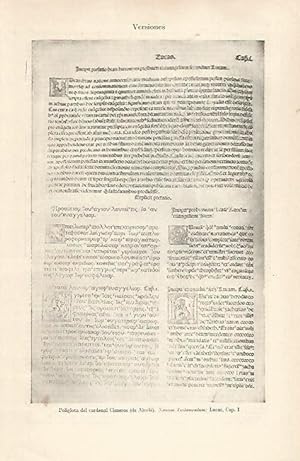 Imagen del vendedor de LAMINA ESPASA 28851: Nonum Testamentum del Cardenal Cisneros a la venta por EL BOLETIN