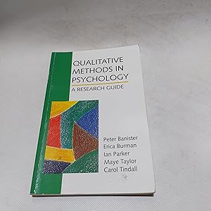 Imagen del vendedor de Qualitative Methods In Psychology A Research Guide a la venta por Cambridge Rare Books