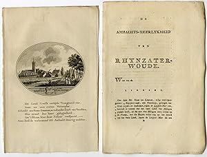 Immagine del venditore per Antique Print-RIJNSATERWOUDE-PANORAMIC VIEW-TEXT-Brouwer-Ollefen & Bakker-1793 venduto da Pictura Prints, Art & Books